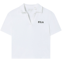 Fila File Short Sleeve POLO Рубашка Женщина 2024 Лето Новый дышающий от ремонтированный короткий Flap T-Shirt Woman