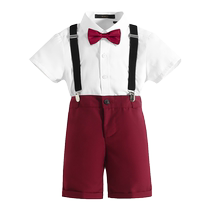 Luo Meng childrens dress suit summer flower girl small suit British style host boy piano performance performance clothing