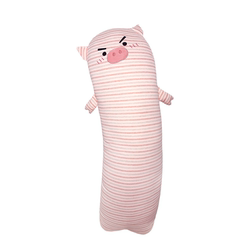 Cute Piggy Sleeping Pillow for Girls, Long Body Pillow for Side Sleeping, Cuddly Sleep Doll Pillow