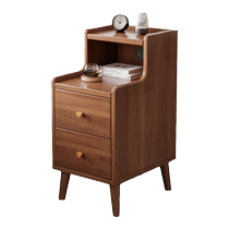 Sen Zong simple style home bedroom narrow bedside table multi-functional storage rack small new Chinese style storage side cabinet