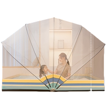 2023 new installation-free folding mosquito net for home bedroom yurt anti-fall children to prevent falling out of bed advanced patterned net