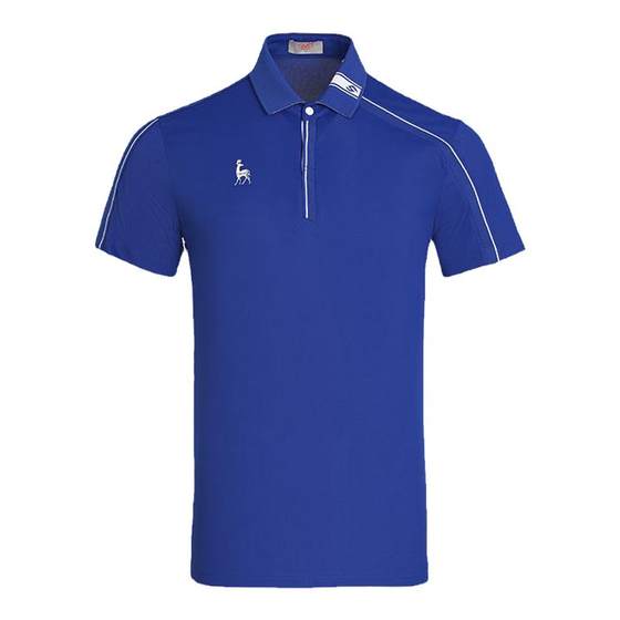 
svg Golf Spring New Men's Royal Blue Spliced Short Sleeve T-Shirt Lapel POLO