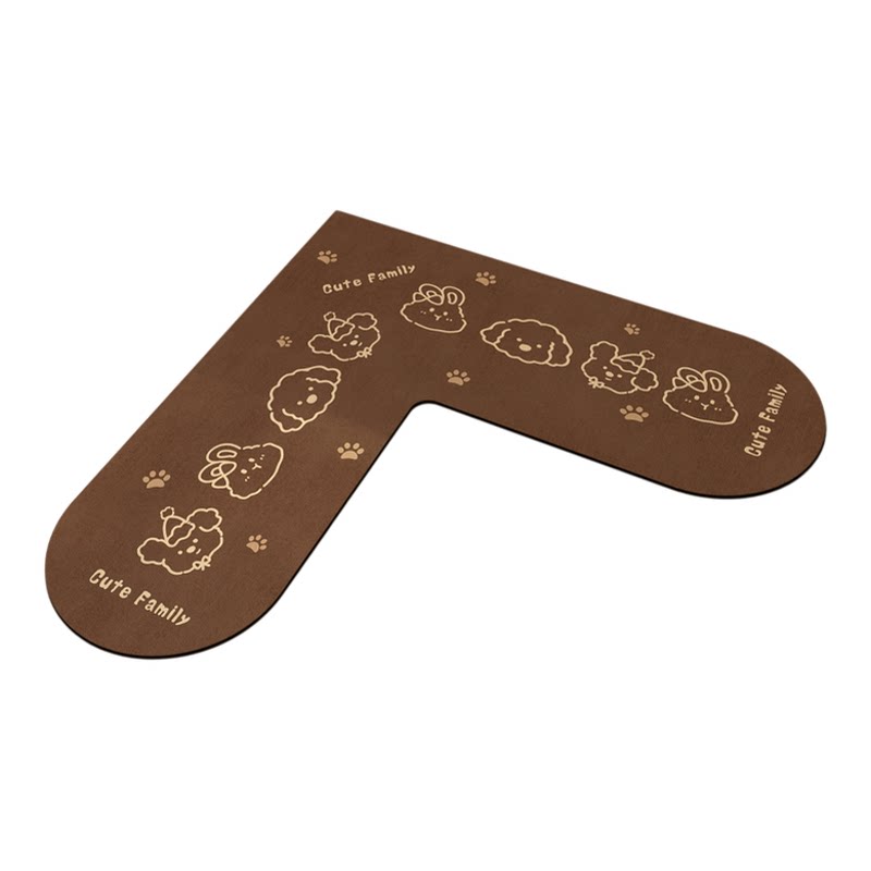 Cartoon cute kitchen heart-shaped special floor mats for household dirty-resistant, anti-slip, anti-oil, wash-free carpets, water-absorbent and quick-drying floor mats
