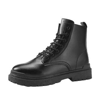 Martin boots men's 2024 new summer black style British boots work boots high-top soft leather soft waterproof boots casual leather boots