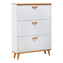 Nordic ultra-thin tipping bucket solid wood leg shoe cabinet home small narrow doorway entry shoe cabinet entry door wall entrance all-in-one cabinet