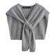 La Chapelle/La Chapelle Strickschal für Damen, einfarbig, gestapeltes Hemd im koreanischen Stil, geknotete Weste im Kreuzstil