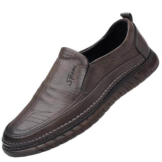 Autumn and winter soft-soled warm slip-on men's casual shoes