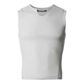 Tomatopapa ຜູ້ຊາຍ v-neck ຂະຫນາດນ້ອຍ vest threaded sleeveless shirt ribbed elastic vest ຜູ້ຊາຍກິລາ tight waistcoat t