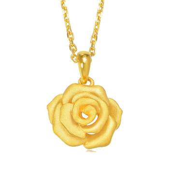Chow sang sang gold stamen pendant for women, gift to mother
