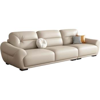 Breer light sofa ຫນັງ ຟຸ່ມ ເຟືອຍ ທີ່ ທັນ ສະ ໄຫມ ງ່າຍ ດາຍ ສີ່ ທີ່ ນັ່ງ ຫ້ອງ ດໍາ ລົງ ຊີ ວິດ ແຖວ ຊື່ ເສັ້ນ sofa ຫນັງ ສິນ ລະ ປະ ການ ປະ ສົມ