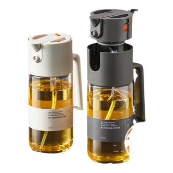 Lissa oil spray pot dual-purpose automatic opening and closing oil tank kitchen glass oil pot household spray pour oil bottle leak-proof atomization