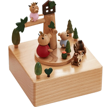Chuxin Wooden Music Box Spirited Away Girls Best Friend Birthday Gift for Children and Girls Romantic Ornaments New Year Gifts