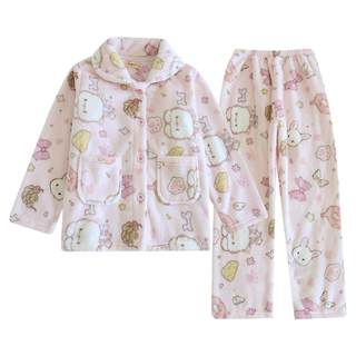 Mi xiaomi autumn and winter children's thickened flannel pajamas set