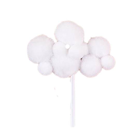 10个装生日蛋糕装饰品毛球云朵立体热气球月亮插件插牌插旗派对