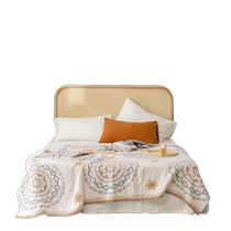 MUJI four-layer gauze blanket towel quilt summer pure cotton thin summer cool quilt office nap blanket
