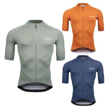 Solid color summer cycling suit milk silk breathable quick-drying short-sleeved cycling top outdoor cycling equipment shipped on the same day