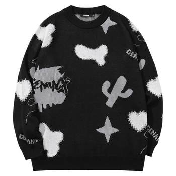 ແຟຊັ່ນຟ້າຜ່າ GENANX ຍີ່ຫໍ້ແຟຊັ່ນ ໃໝ່ ວ່າງລະດັບຊາດ ຄູ່ຜົວເມຍ pullover sweater machine washable sweater sweater warm trendy