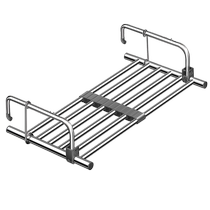 Stainless steel folding clothes drying rack household balcony clothes drying artifact window sill guardrail shoe drying rack indoor and outdoor clothes hanger