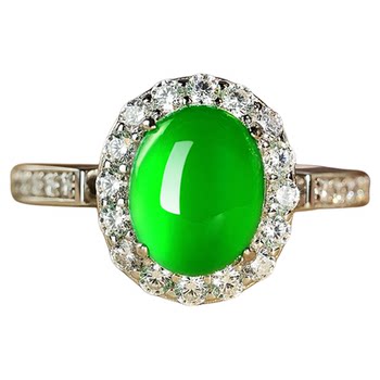 Jewelry chrysoprase vising premium ring