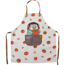 Kawashimaya Xiao Liu Ya jointly branded apron for kitchen household waterproof and oil-proof 2024 new Internet celebrity cute cooking man
