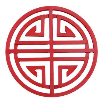 Baipinliang anti-scalding pad red festive coaster chinese style