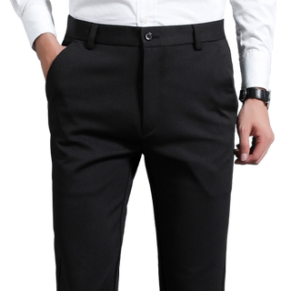 Men's autumn and winter thick straight business trousers for men