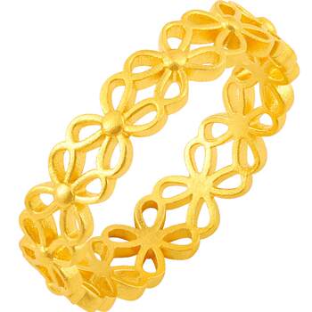 Shipulin solid gold flower ring