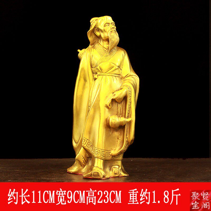 纯黄铜华佗摆件华陀铜像悬壶济世医圣华佗中医馆药店摆设装饰工艺-淘宝