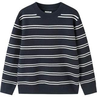 商场同款巴拉巴拉亲子装儿童毛衣男童女童条纹针织衫秋冬宝宝上衣