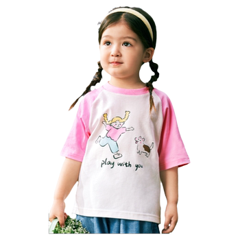 Balabala children's short-sleeved t-shirt girls' tops