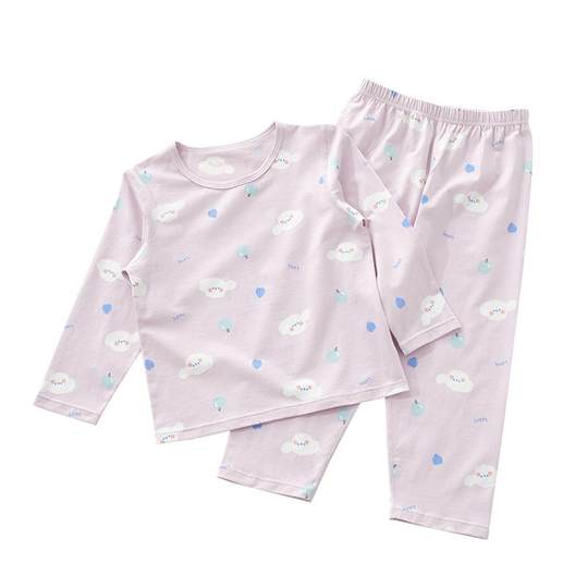 儿童睡衣秋冬纯棉男女孩加厚家居服内衣套装宝宝保暖毛衫秋衣秋裤