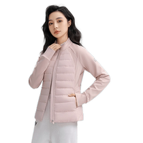 Ya Ya Light Warm Down Jacket 90 Series 2024 New Short Thin Outdoor Splicing Stand Collar Slim Goose Down Jacket J