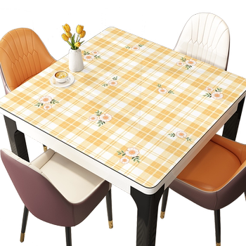 Square table mat waterproof, oil-proof, non-washing and anti-scalding pvc dining table mat small fresh tablecloth tea table table top protection mat Square table mat waterproof, oil-proof, non-washing and anti-scalding pvc dining table mat small fresh tablecloth tea table table top protection mat