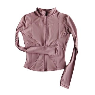 清仓运动长袖女修身瑜伽服速干拉链开衫立领外套跑步健身夹克上衣