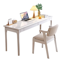 Natural art and all solid wood narrow desk 40cm office home computer desk bedroom small apartment study writing desk