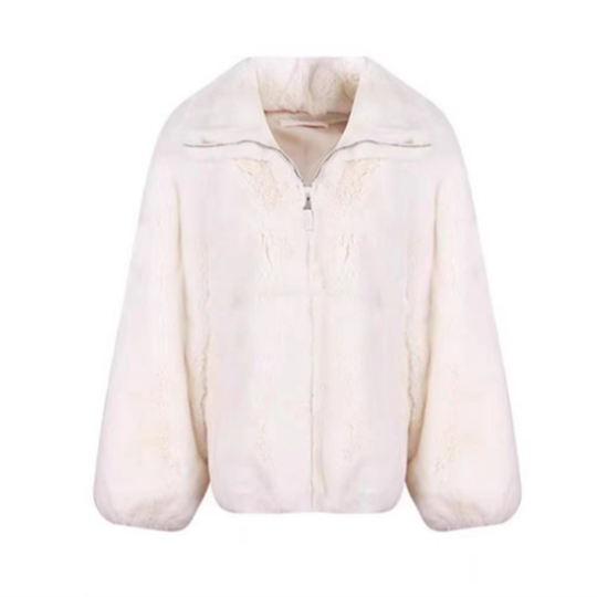Z home lamb furry otter rabbit fur coat