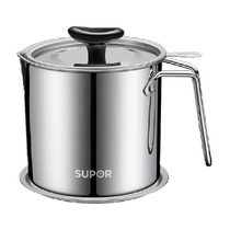 Supor oil pot 304 stainless steel oil filter pot oil filter residue with filter oil pot bottle oil storage tank oil filter artifact