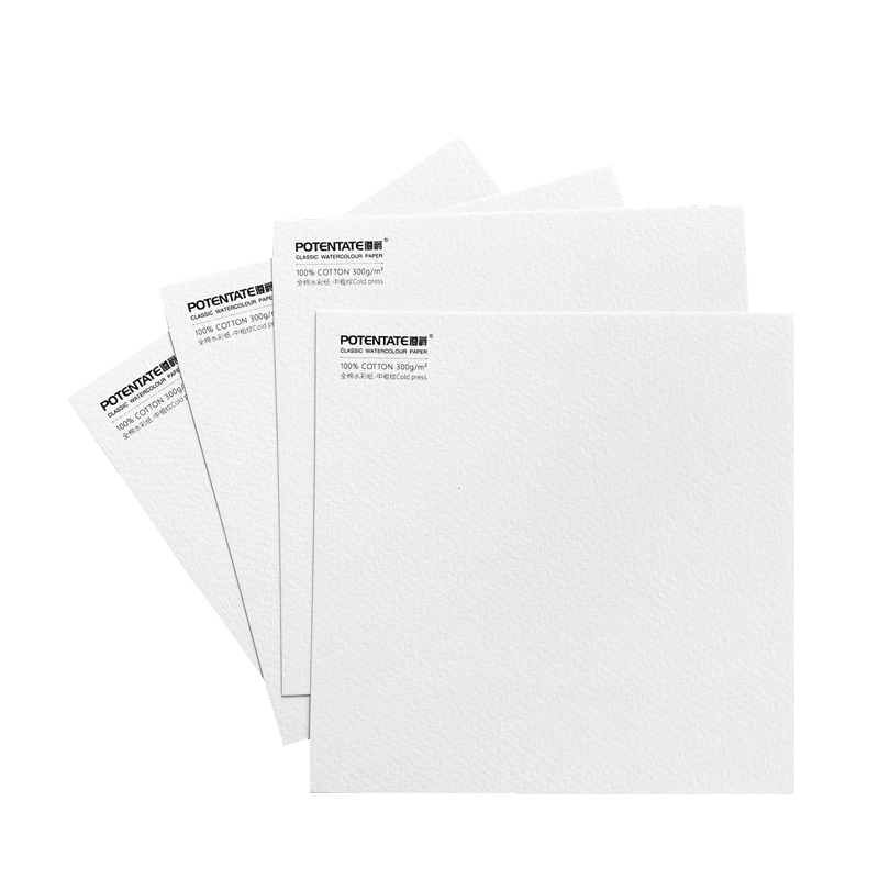 Zunjue Square Watercolor Paper Cotton Pulp Portable Blank Paper