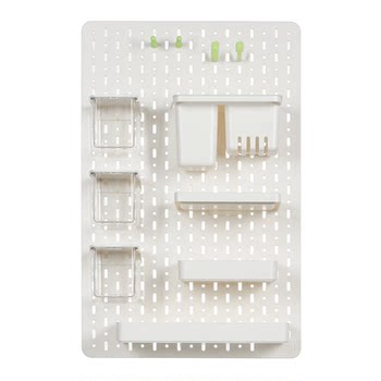 Hole board accessories suitable for ikea universal hook storage box black dormitory sideboard wall hanging basket rack