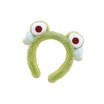White Deer Same Style Hairband Plush Frog Face Washing Headband Womens Special Anti-Slip Cute Celebrity Headband Headband for Face Washing