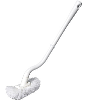 All-in-one single long-handled stiff bristle toilet cleaning brush