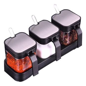Home kitchen glass high-end spice box condiment jar