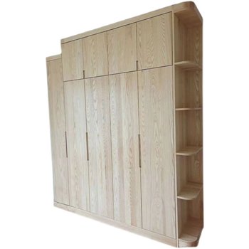 Pure solid wood whole house customized log wardrobe is environmentally friendly and practical