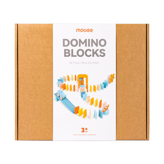 Mobee domino train solid wood building blocks