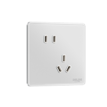 Draissey Flagship Store Switch Socket Five Holes Home Wall Open 16A verre trempé ultra fin 882 Snow Peak White