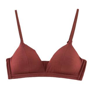 莫代尔显胸小无钢圈内衣女夏季薄款法式三角杯小胸聚拢少女文胸罩