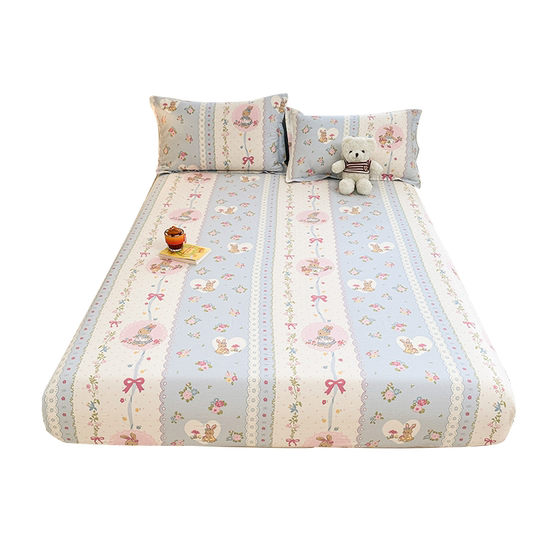 
Pure cotton bed cover single piece cotton sheet anti-slip mattress protective cover fresh bed cover 2025 new four-season universal