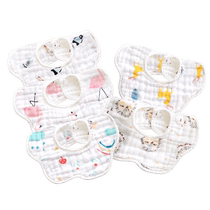Baby bib pure cotton gauze saliva napkin summer newborn baby bib waterproof anti-spitting saliva bib