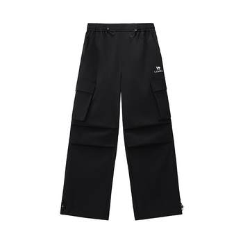 Luotuoshanhai overalls women's 2025 autumn and winter new black velvet waterproof outdoor sports mountaineering charge pants
