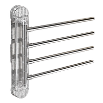 Suction cup rotating towel rack bathroom rack no punching multi-rod bathroom hanger bathroom toilet towel bar